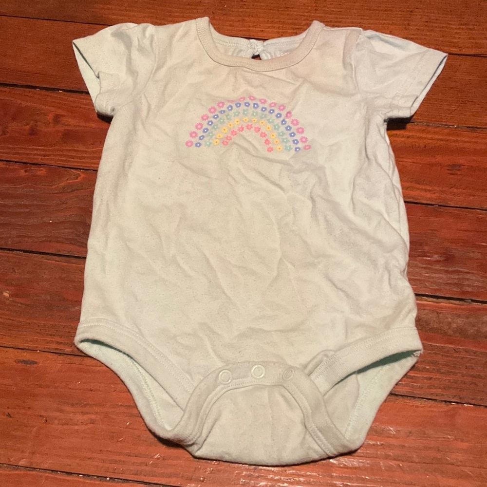 Garanimals Pastel Rainbow Floral Onesie Sz. 6-9 Months